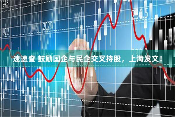 速速查 鼓励国企与民企交叉持股，上海发文！
