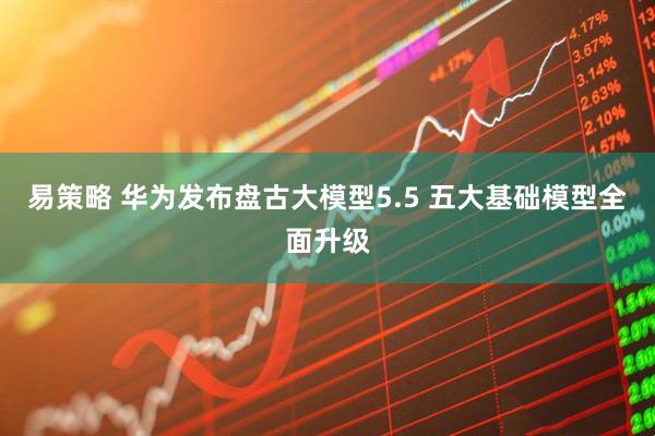 易策略 华为发布盘古大模型5.5 五大基础模型全面升级